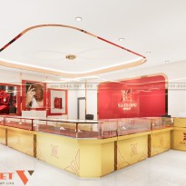 Thiết kế tiệm vàng Kim Cường 80m2 tại Hà Nội 